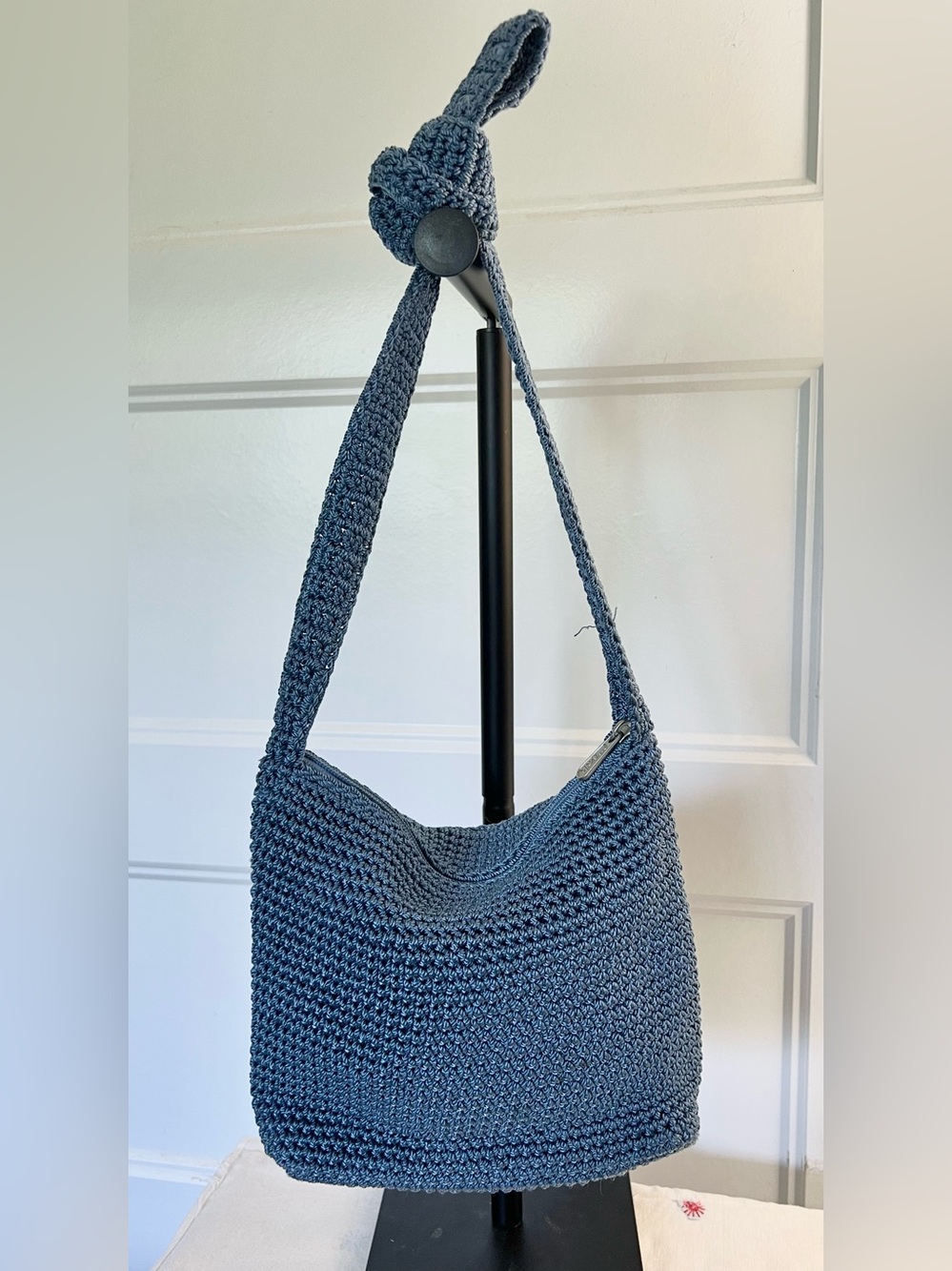 The Sak Woven Shoulder Bag Navy Blue